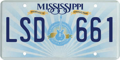 MS license plate LSD661