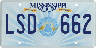 MS license plate LSD662