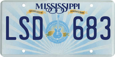 MS license plate LSD683