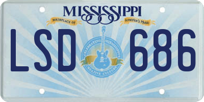 MS license plate LSD686
