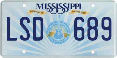 MS license plate LSD689