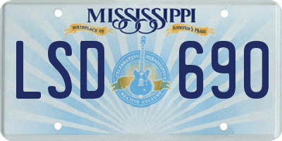 MS license plate LSD690