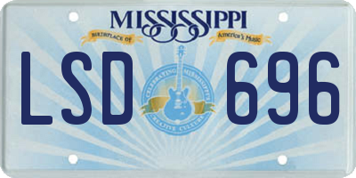 MS license plate LSD696