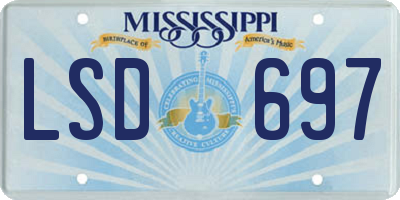 MS license plate LSD697
