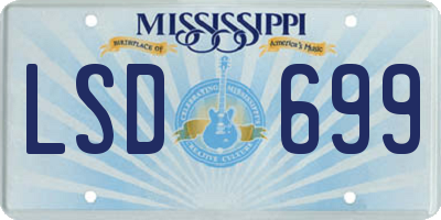 MS license plate LSD699