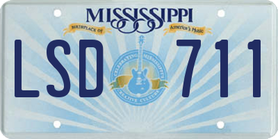 MS license plate LSD711