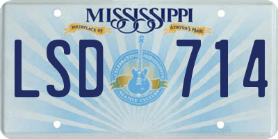 MS license plate LSD714