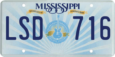 MS license plate LSD716