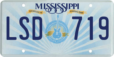 MS license plate LSD719