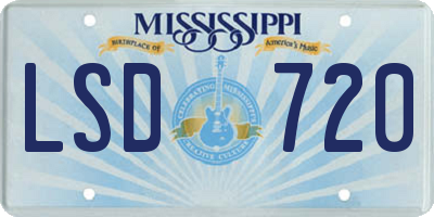 MS license plate LSD720