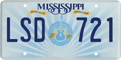 MS license plate LSD721