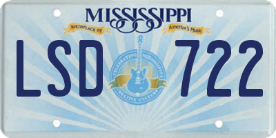 MS license plate LSD722