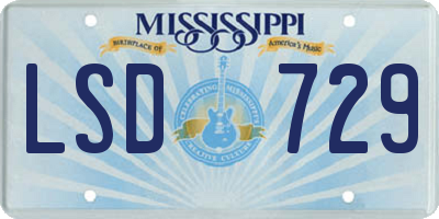 MS license plate LSD729