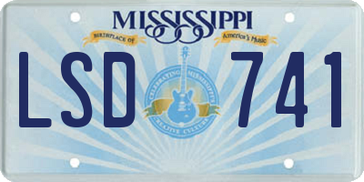 MS license plate LSD741