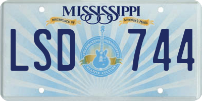 MS license plate LSD744