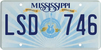MS license plate LSD746