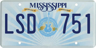 MS license plate LSD751