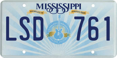 MS license plate LSD761
