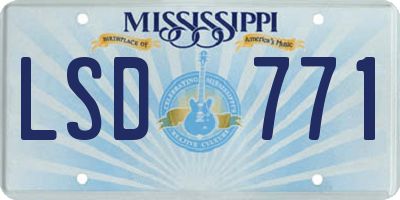 MS license plate LSD771