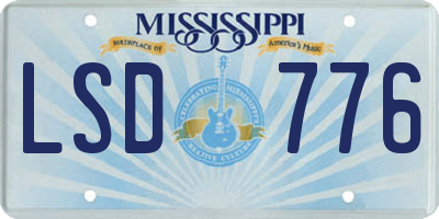 MS license plate LSD776