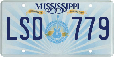 MS license plate LSD779