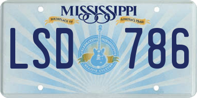 MS license plate LSD786