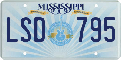 MS license plate LSD795