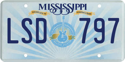 MS license plate LSD797