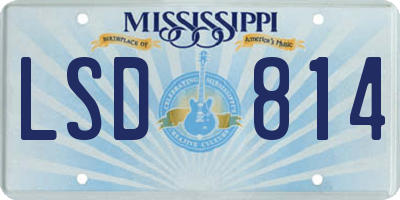 MS license plate LSD814