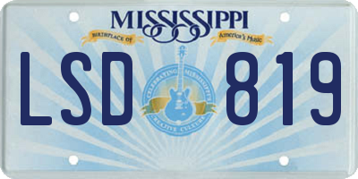 MS license plate LSD819