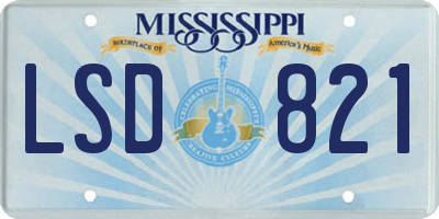 MS license plate LSD821