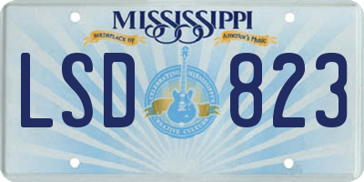 MS license plate LSD823