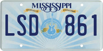 MS license plate LSD861