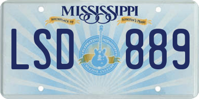 MS license plate LSD889