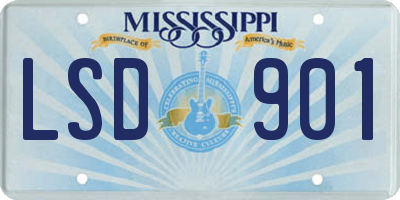 MS license plate LSD901
