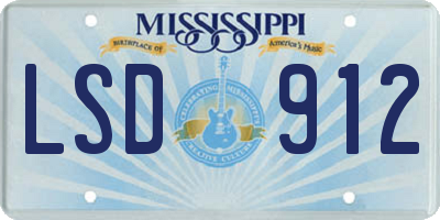 MS license plate LSD912