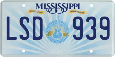MS license plate LSD939