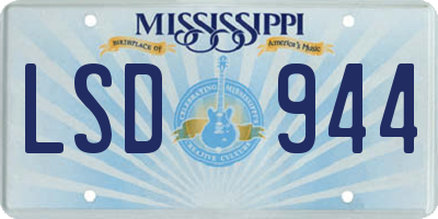 MS license plate LSD944