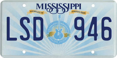 MS license plate LSD946
