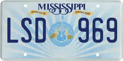 MS license plate LSD969