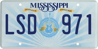 MS license plate LSD971