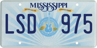 MS license plate LSD975