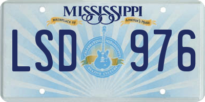 MS license plate LSD976