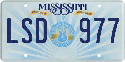 MS license plate LSD977