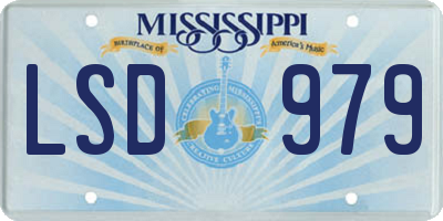 MS license plate LSD979