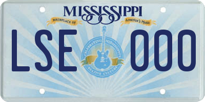 MS license plate LSE000