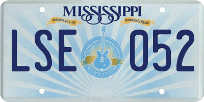 MS license plate LSE052
