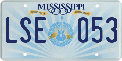 MS license plate LSE053