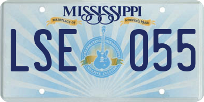 MS license plate LSE055