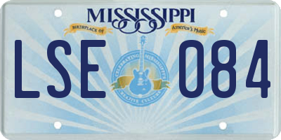 MS license plate LSE084